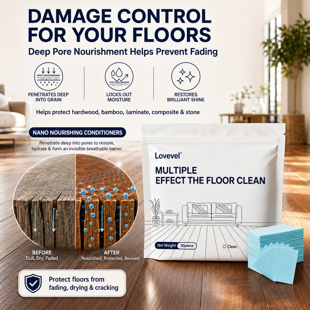 Lovevel® Multi-Surface Floor Cleaning Tablets