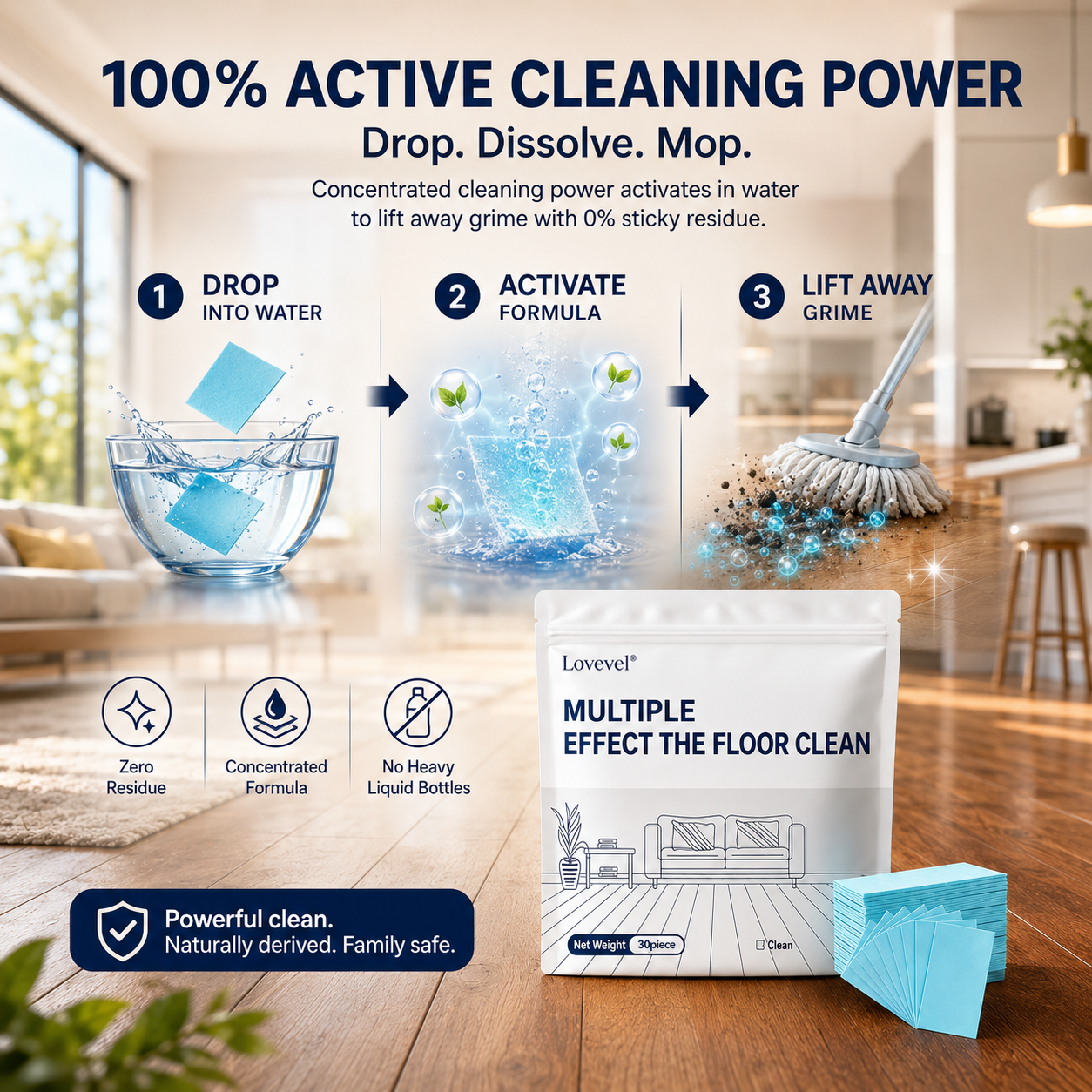 Lovevel® Multi-Surface Floor Cleaning Tablets